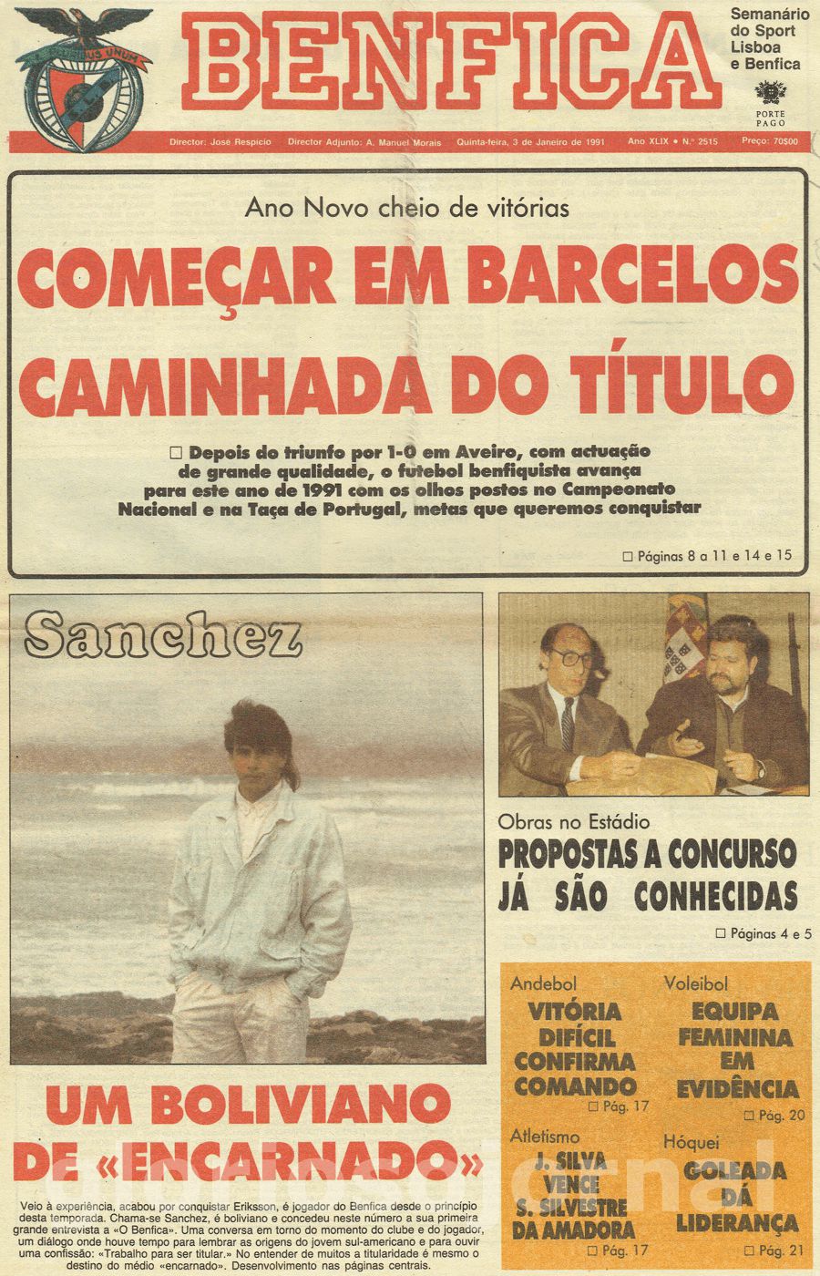 jornal o benfica 2515 1991-01-03